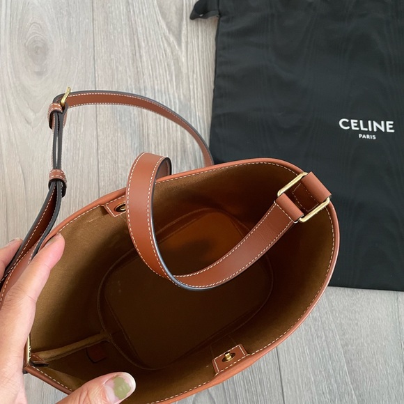Authentic Celine triomphe canvas bucket bag - Picture 9 of 16
